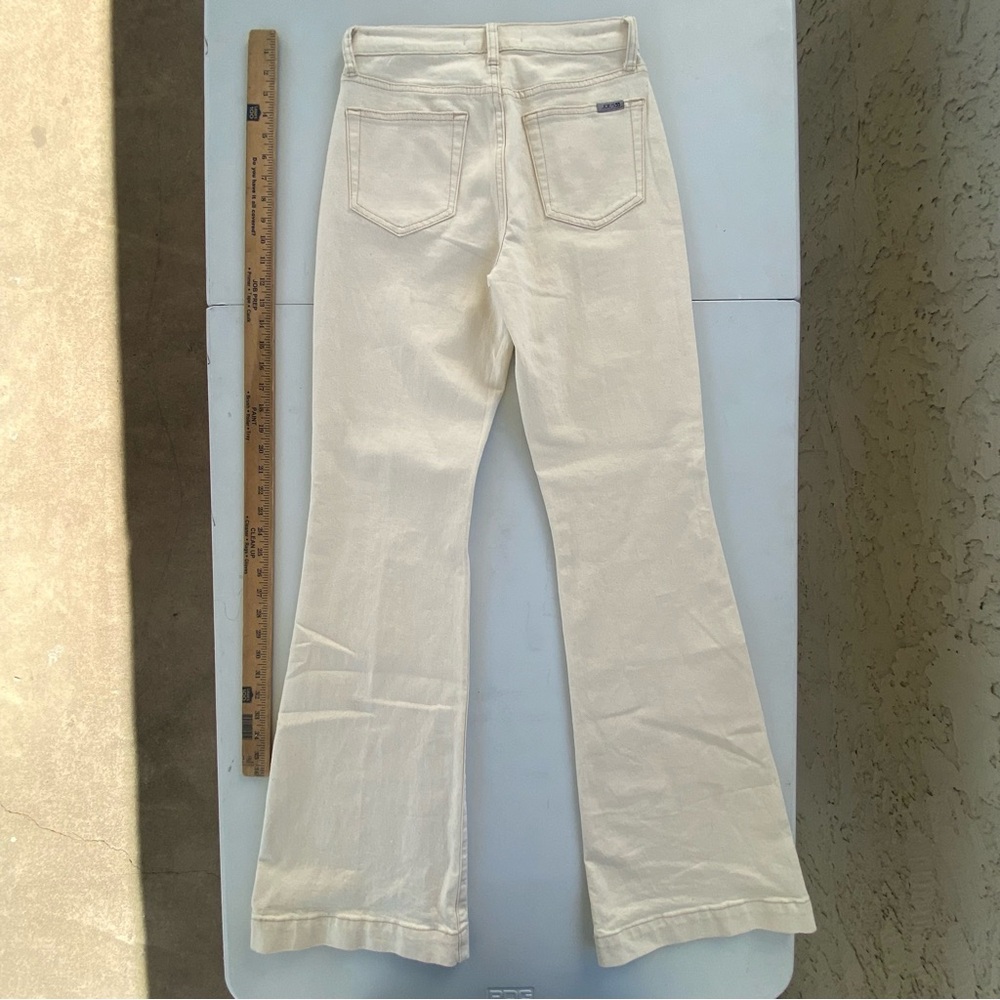 Joe's Jeans Cream Wide-Leg Flare Jeans - Picture 8 of 11